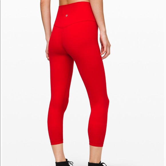 red lululemon leggings